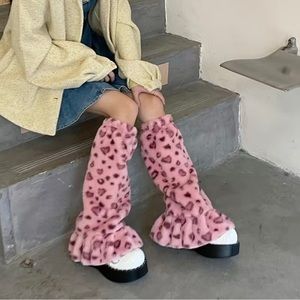 Leopard-Print Leg Warmers